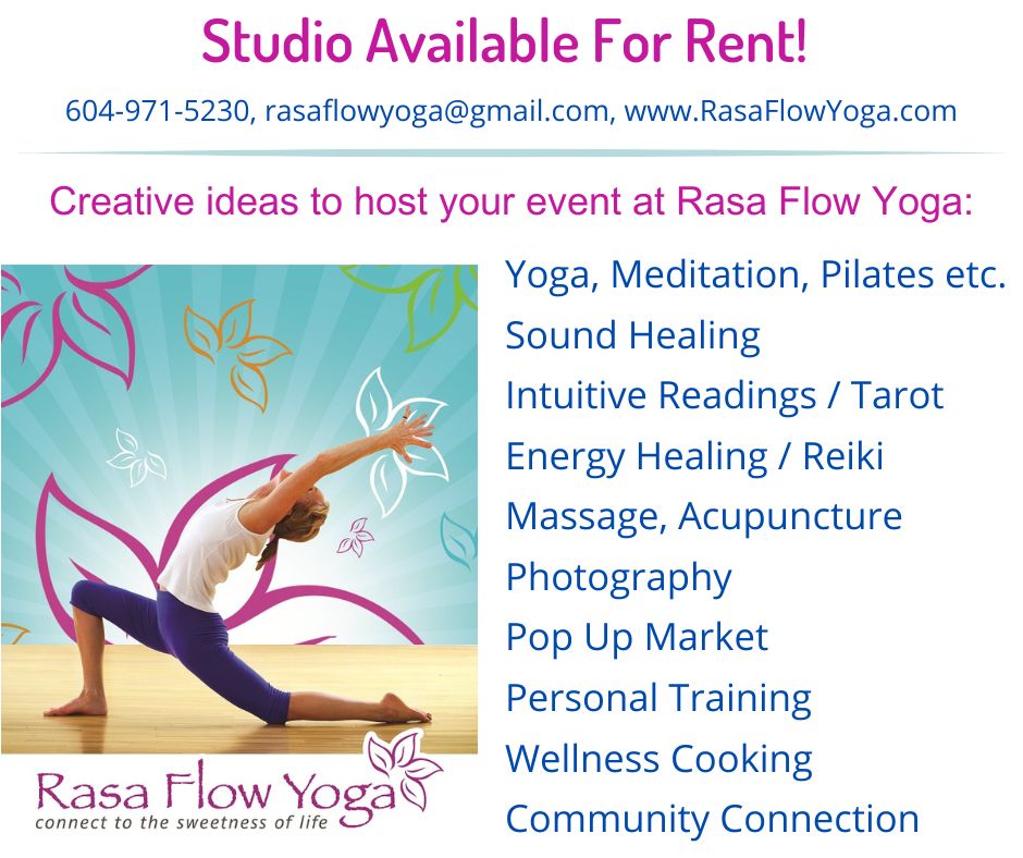 Rasa Flow Yoga Studio Available For Rent