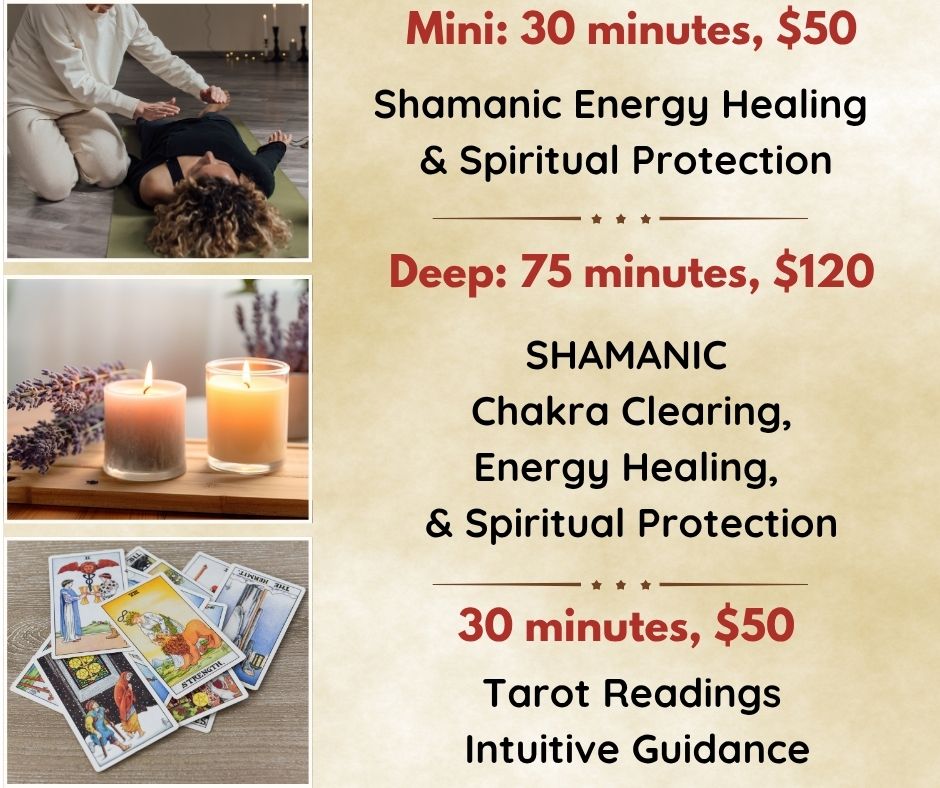 Shamanic Energy Healing, Chakra Clearing, Tarot Readings at Rasa Flow Yoga