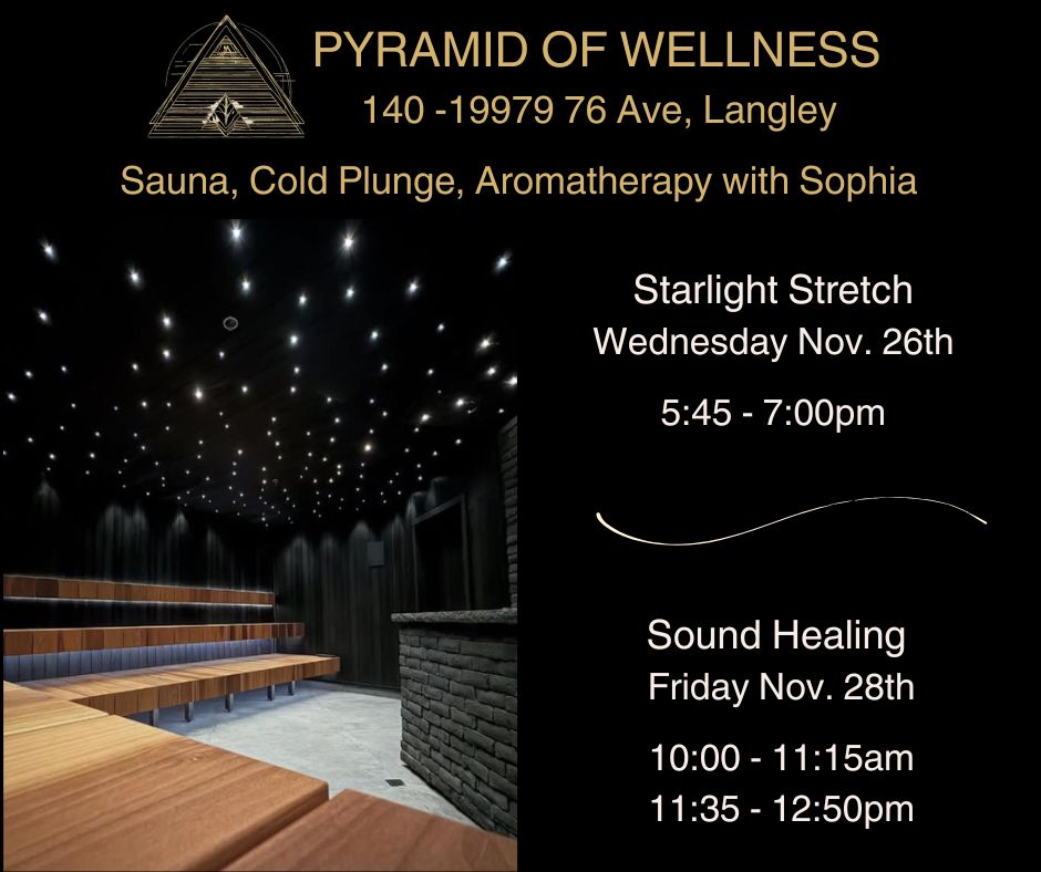 Sauna and Cold Plunge at Pyramid of Wellness - Langley with Sophia from Rasa Flow Yoga