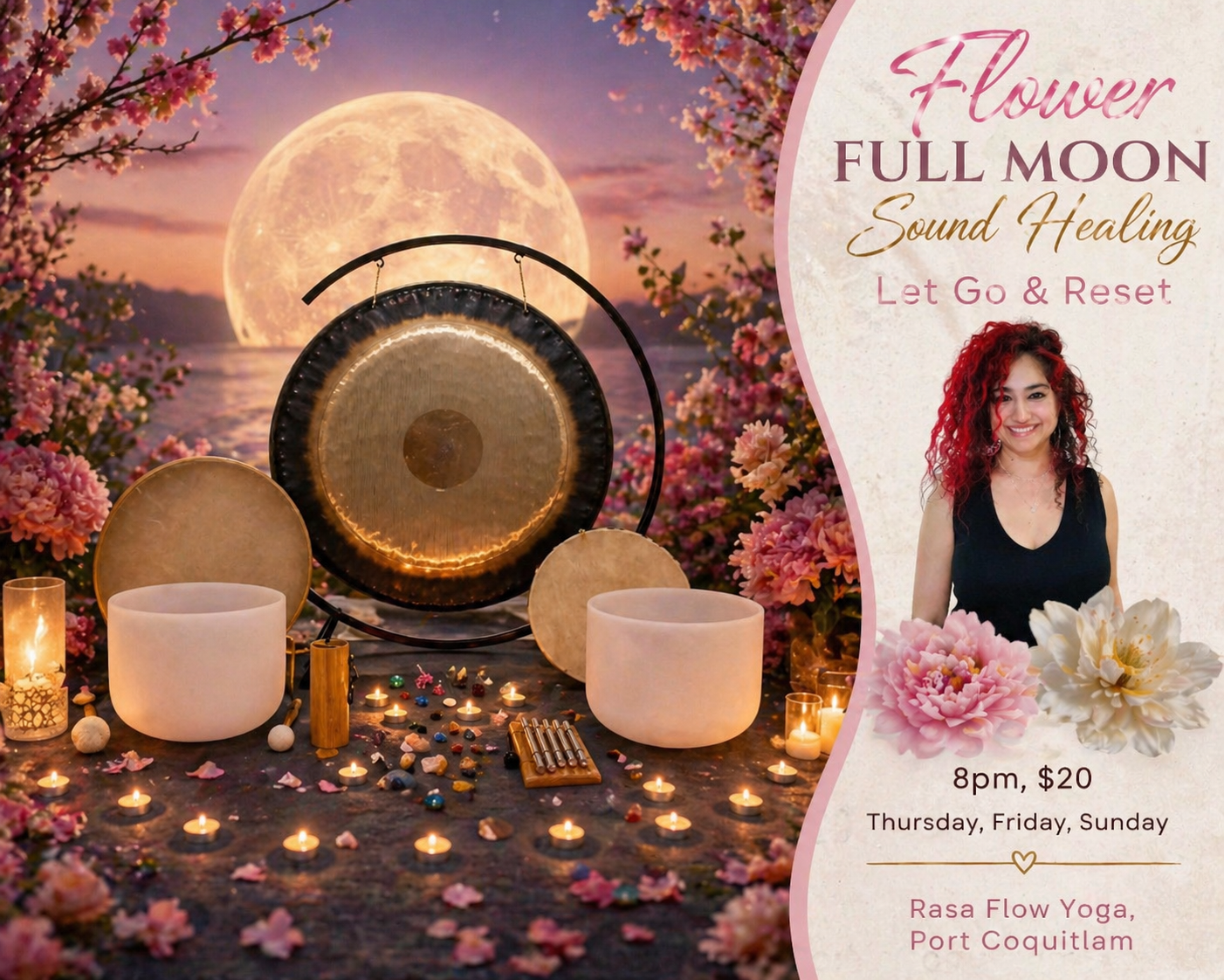 Flower Full Moon at Rasa Flow Yoga